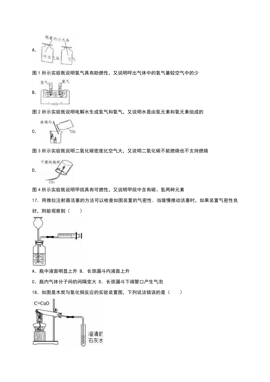 新疆维吾尔自治区生产建设兵团农六师芳草湖农场中学2016-2017学年九年级（上）期末化学试卷（解析版）