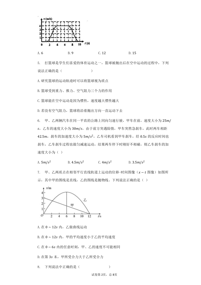 （河南地区）2022届高三物理一轮复习_专练1：力学word版含答案