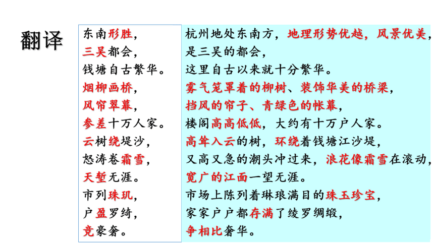 2021—2022学年人教版高中语文必修四4《望海潮》（课件37张）