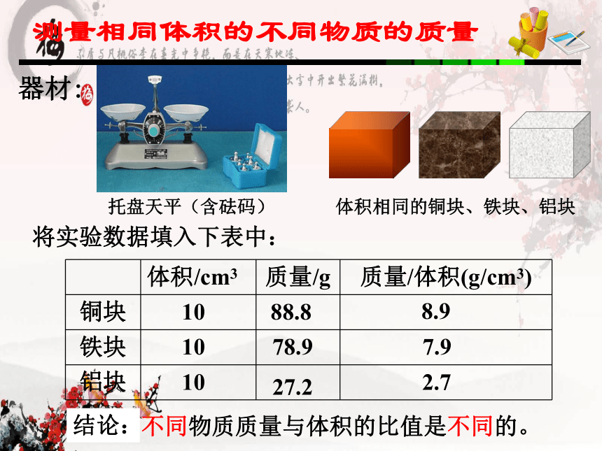 人教版八年级物理 第六章   第二节 密度 课件（共33张PPt）