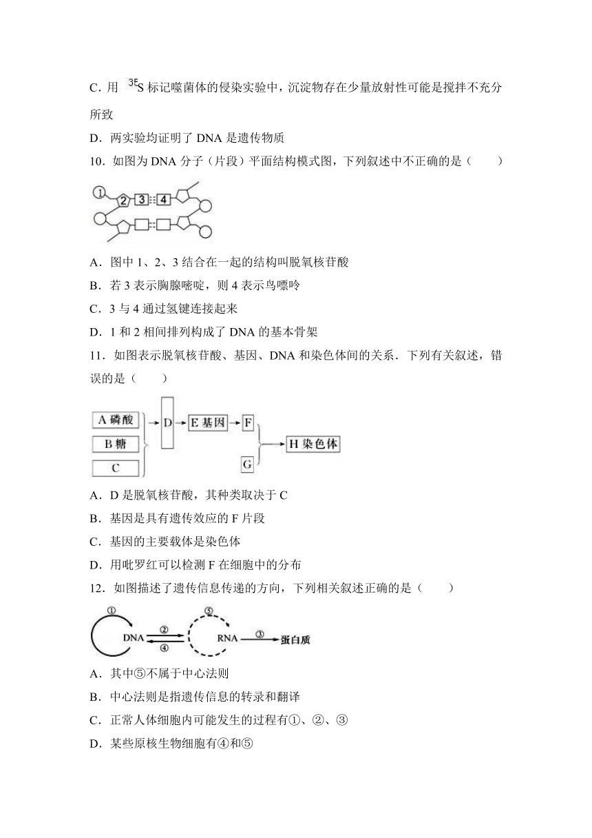 湖北省部分重点中学2016-2017学年高二（上）期末生物试卷（解析版）