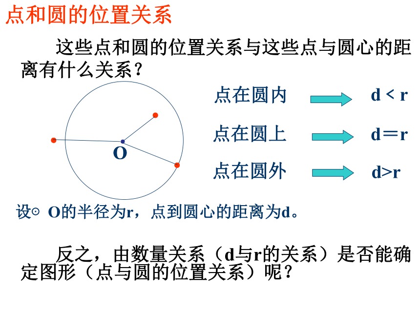 新人教版九年级上册24.2.1点与圆的位置关系(第一课时)