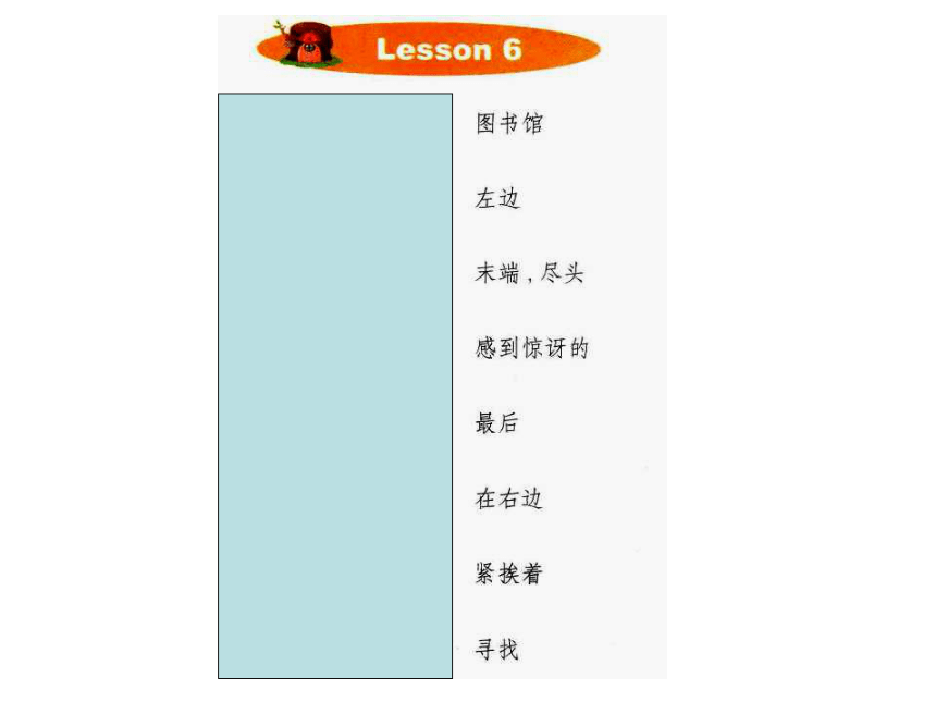 Lesson 6 Is there a library near here? 课件