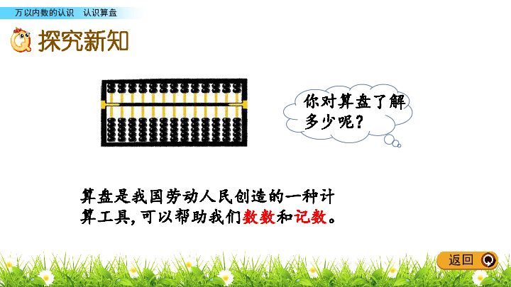 二年级下册数学4.6 认识算盘 北京版课件(共19张PPT)