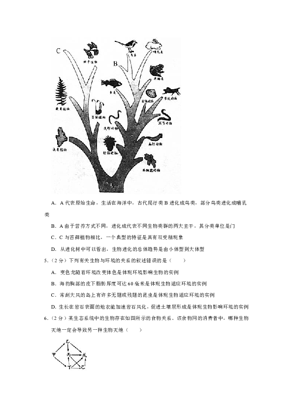 2018-2019学年山东省潍坊市高密市八年级（上）期末生物试卷（解析版）