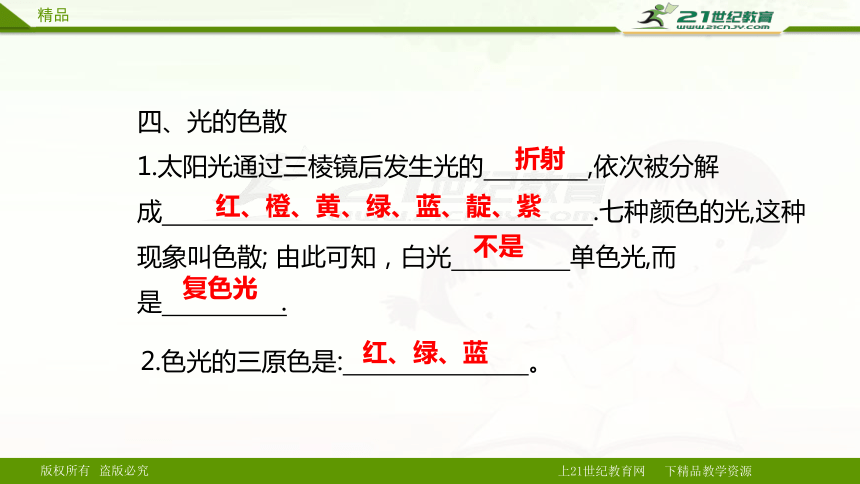 中考物理一轮复习 第二十三讲 光现象（课件）