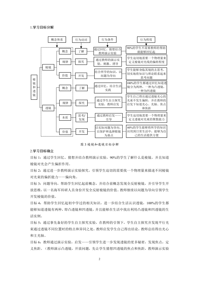 1.3 棱镜和透镜 教学设计