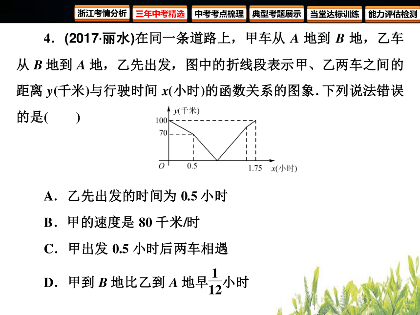 2018年浙江中考数学复习函数及其图象 第9课时 函数与平面直角坐标系(83张PPT)