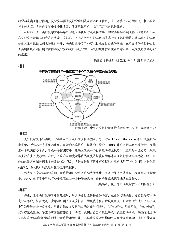 2020年5月浙江省G12名校协作体语文（PDF含答案）
