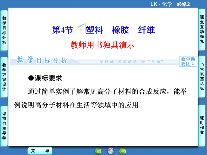 【课堂新坐标，同步备课参考】2013-2014学年高中化学（鲁科版）必修二课件：第3章 第4节 塑料　橡胶　纤维（共66张PPT）