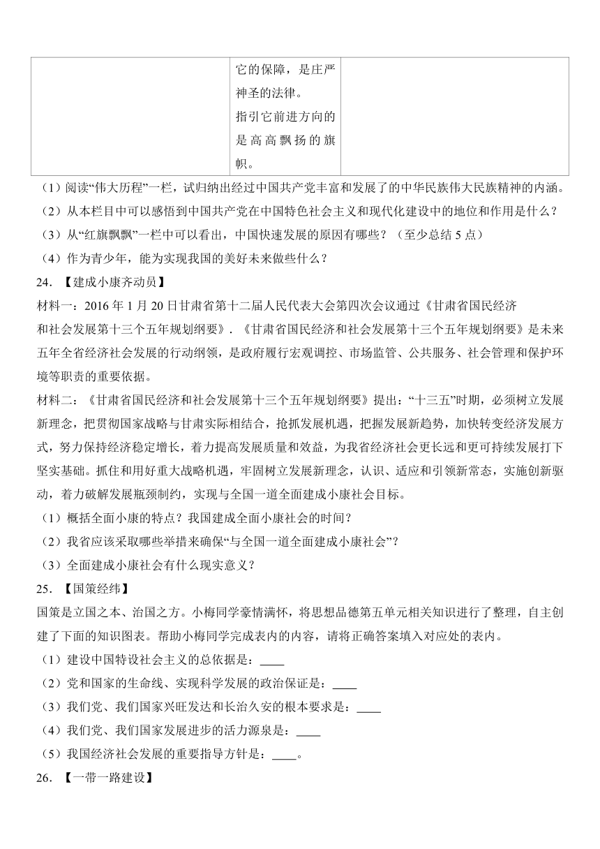 甘肃省酒泉市2017届九年级（上）期末思想品德模拟试卷（解析版）