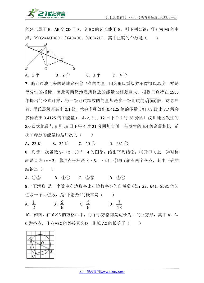 2018-2019学年浙教版重点高中自主招生数学模拟试题7