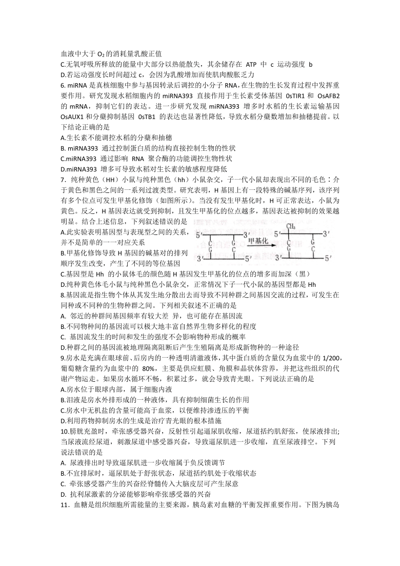 山东省烟台市2021届高三上学期期末考试生物试题