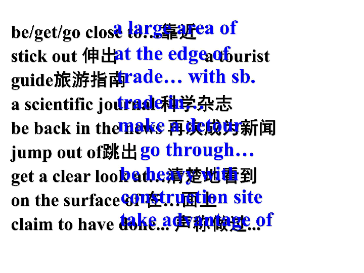 外研版高中英语教学课件Book4 Module 5 A Trip Along the Three Gorges Period 6  Language points(共19张PPT)