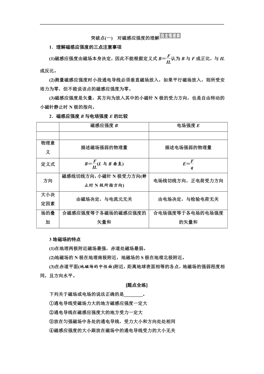 江苏专版2019届高考物理一轮复习学案：第8章 磁场