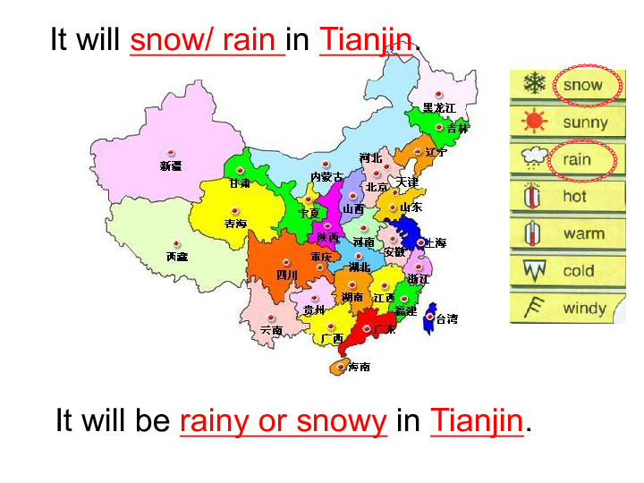 Module 2 Unit 2 It will rain in Beijing. 课件 (共16张PPT)