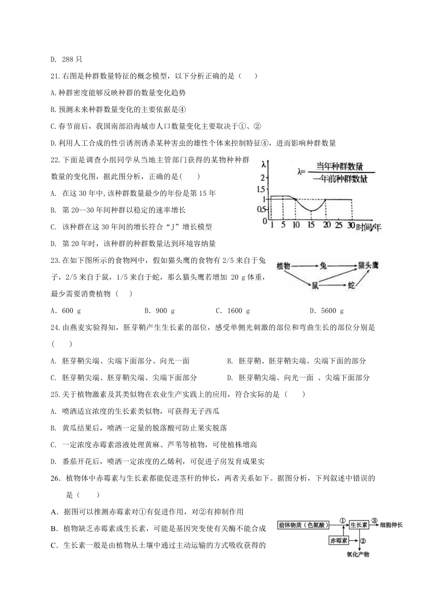 广西南宁市第八中学2017-2018学年高二上学期期末考试生物（理）试题