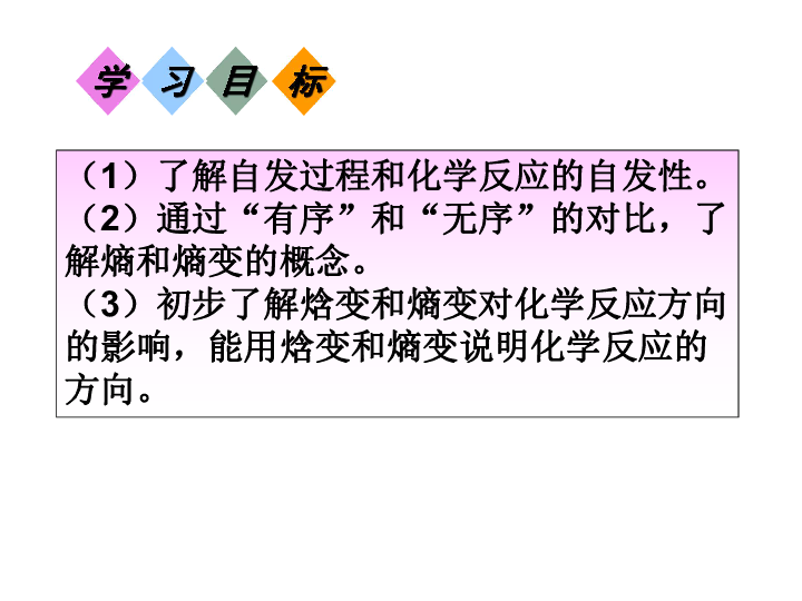 人教版高中化学选修四 2.4 化学反应进行的方向