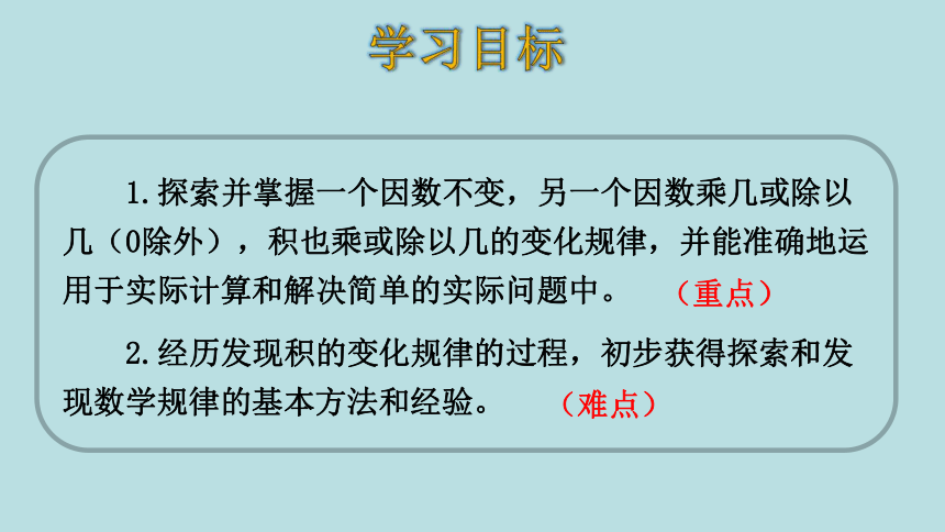 人教版数学四年级上册4.3 积的变化规律 课件（18张ppt）