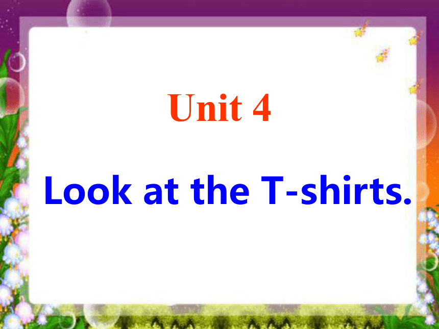 Unit 4 Look at the T-shirts 重点单词句型演练课件