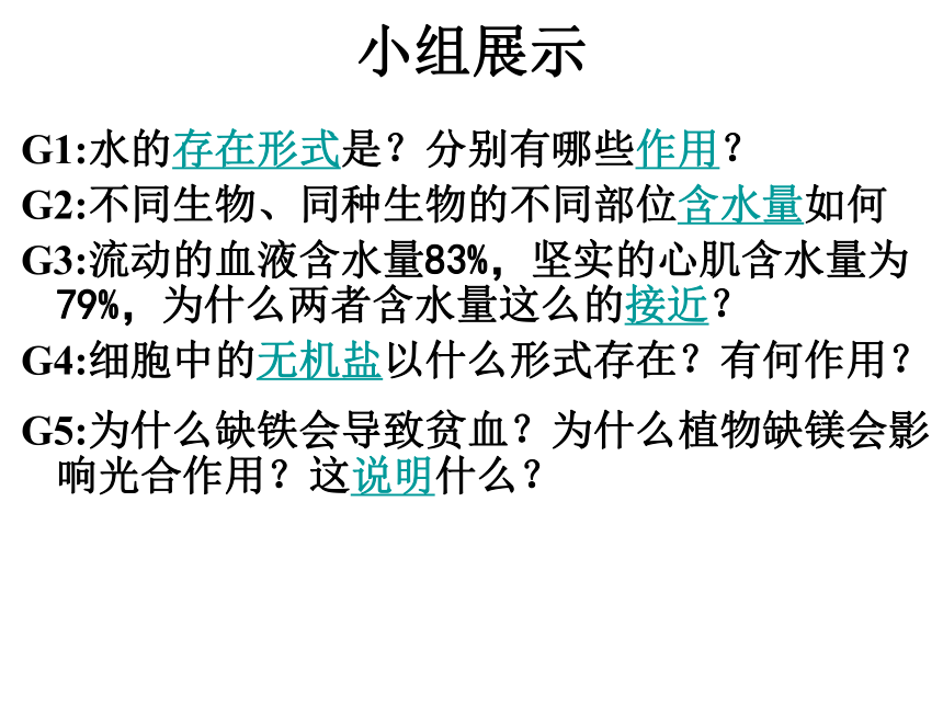 广东省江门市第一中学人教版高一生物必修一 2.5 细胞中的无机物 （共22张PPT）