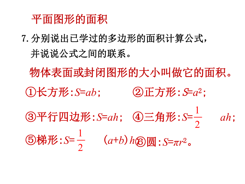 数学六年级下北师大版总复习  平面图形的周长与面积课件 (共30张)