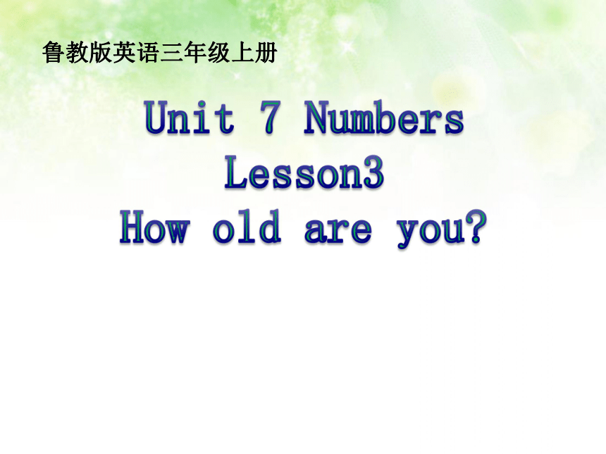 Unit 7 Numbers Lesson 3 课件+素材