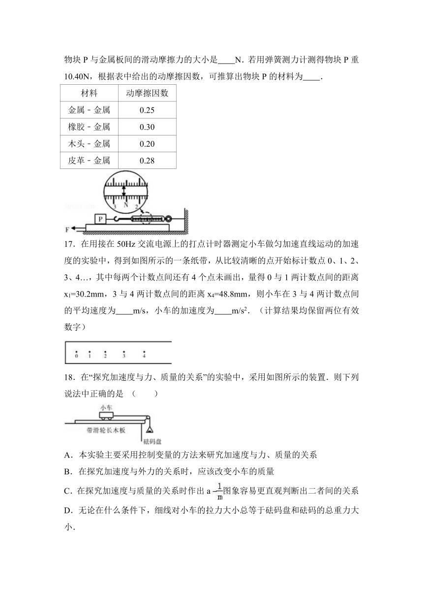 山东省济南外国语学校2016-2017学年高一（下）开学物理试卷（解析版）