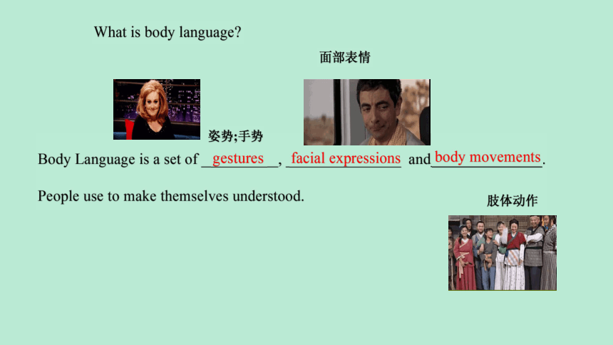 翼教八年级下册lesson 40 Body Language 课件（共28张PPT）