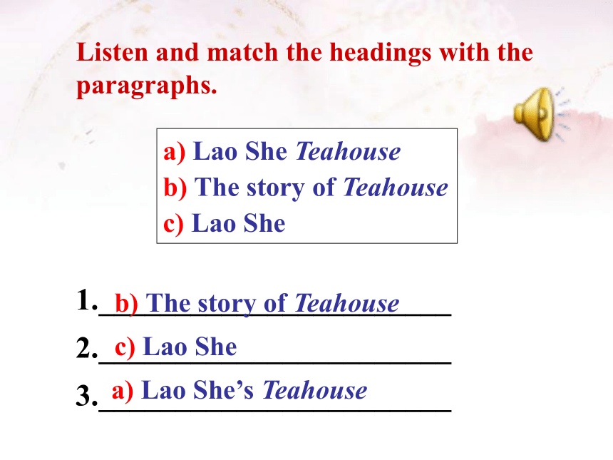 Module 5 Lao She's Teahouse. Unit 2 It descibes the changes in Chinese society.课件