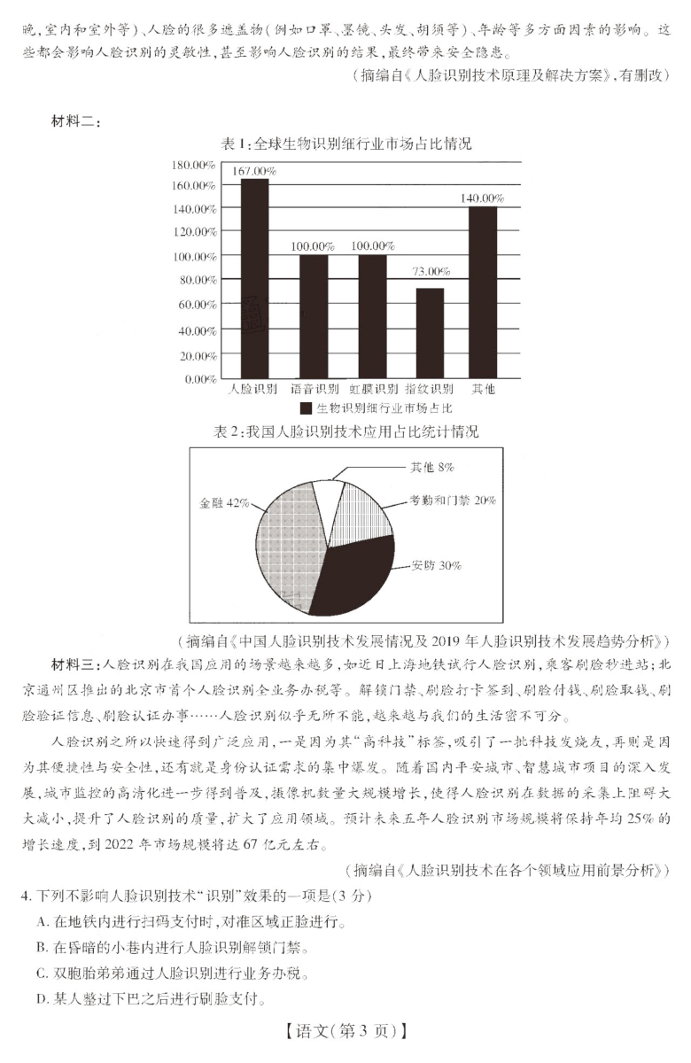 安徽省涡阳县育萃高级中学2021届高三上学期10月月考语文试卷 PDF版含答案