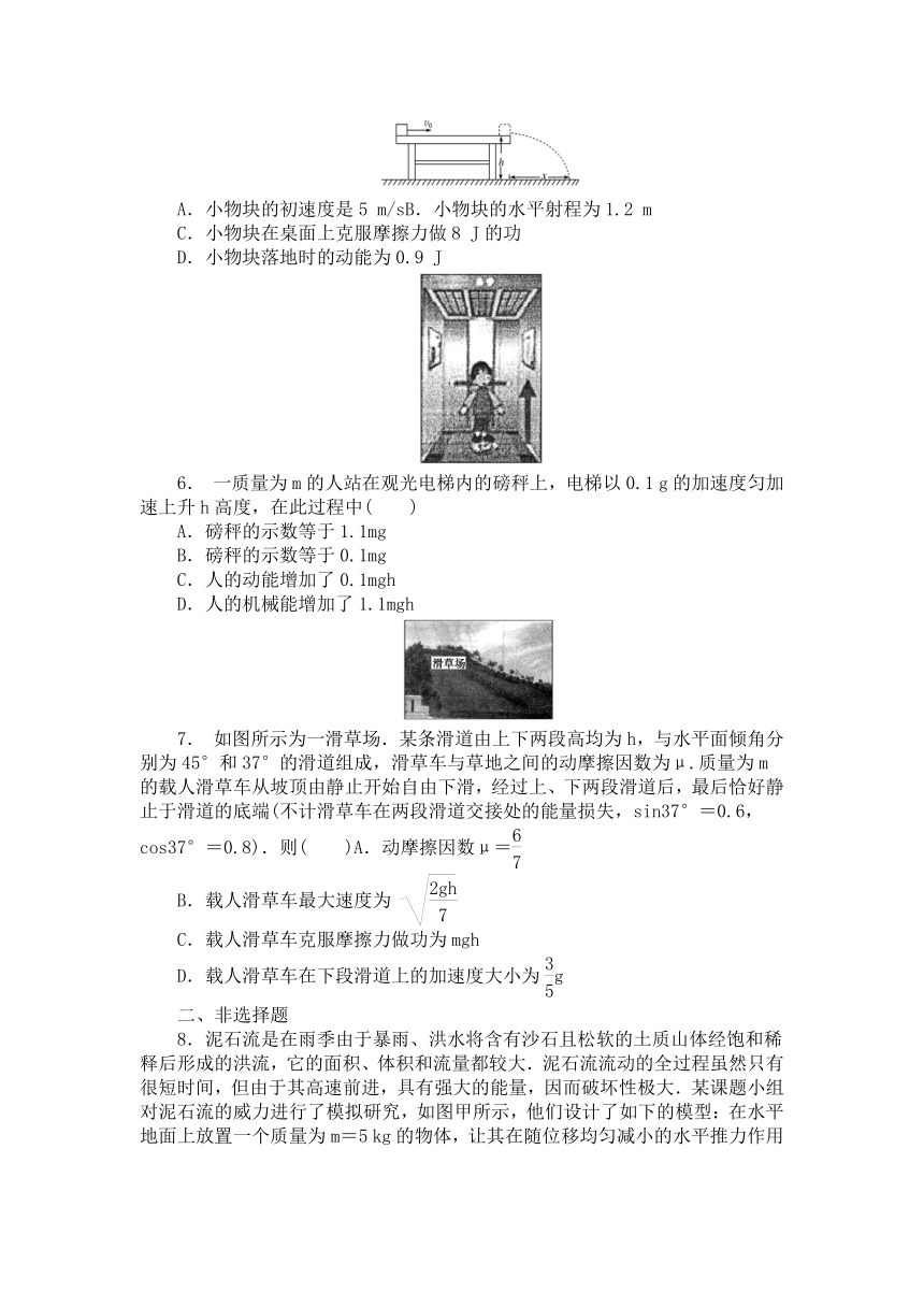 2018届高考物理人教版一轮复习同步习题：16 动能定理及其应用（含答案）