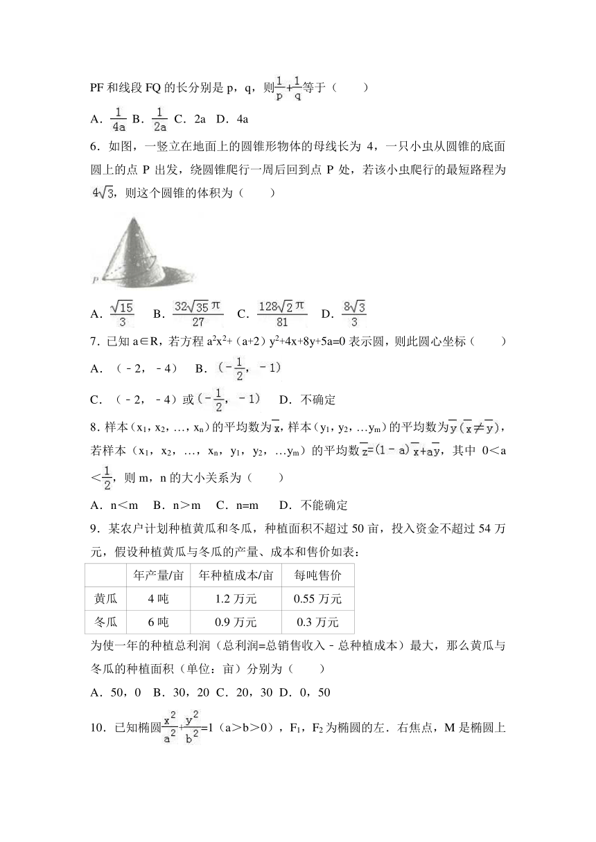 四川省成都外国语学校2016-2017学年高二（上）期末数学试卷（文科）（解析版）