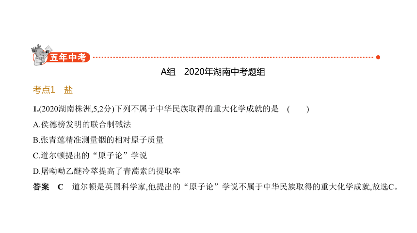 2021年化学中考复习湖南专用 专题六　盐　化学肥料课件（108张ppt）