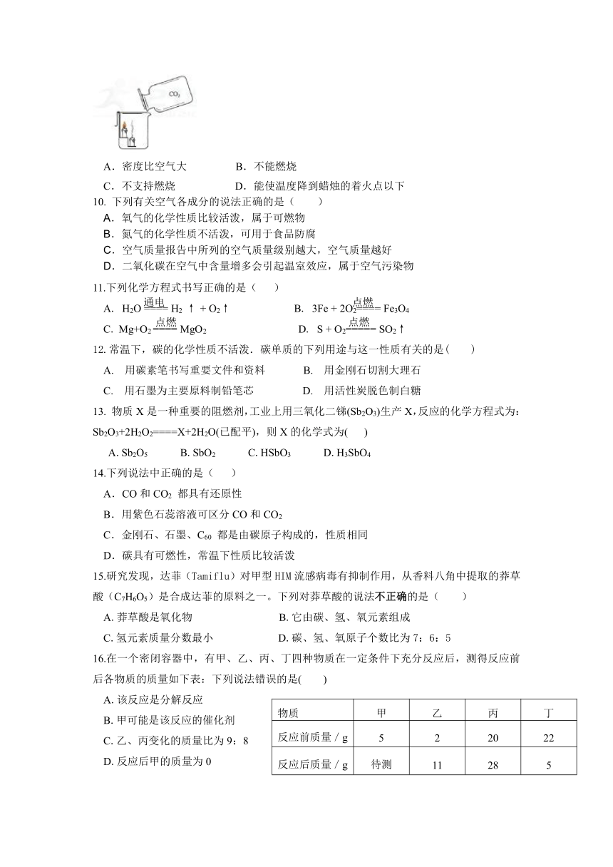 重庆市彭水一中2017-2018学年初三上学期第三次月考化学试卷