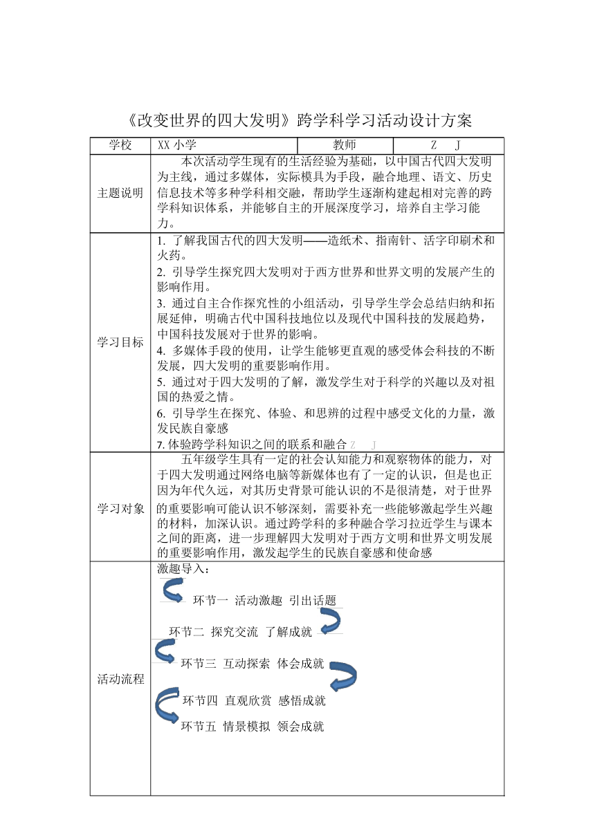 小学道德与法治c1跨学科学习活动设计学习活动方案成果及点评20微能力