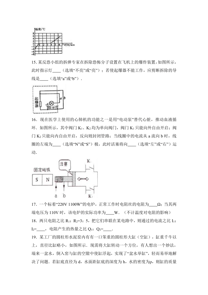 2017年天津市和平区中考物理模拟试卷（解析版）