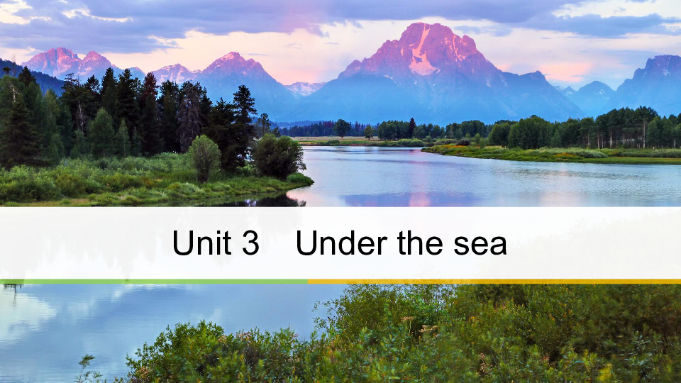 高中英语人教版选修七Unit 3  Under the sea  Vocabulary Breakthrough课件（13张）