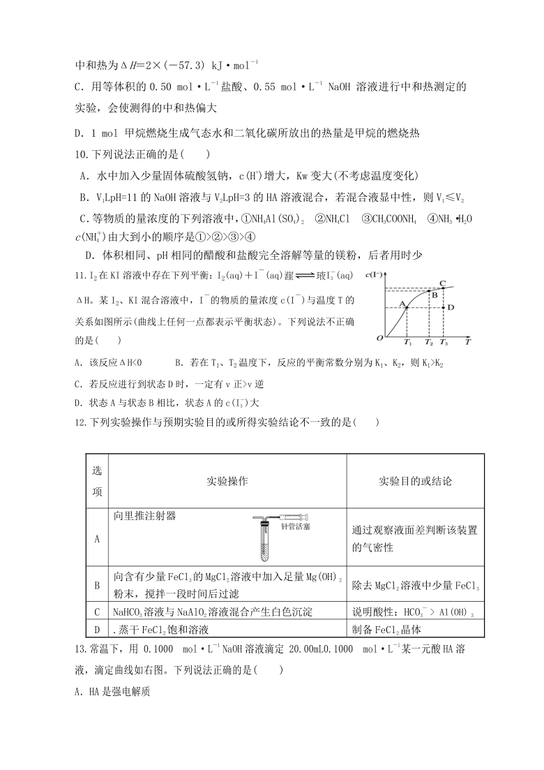 四川省眉山市彭山一中2020-2021学年高二上学期12月月考理综试题 Word版含答案