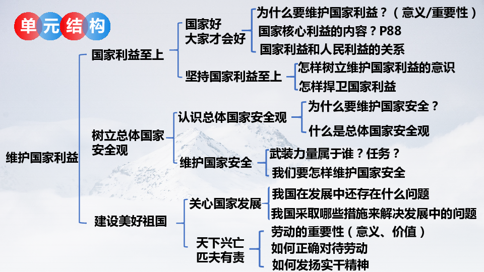 第四單元維護國家利益複習課件共計24張ppt