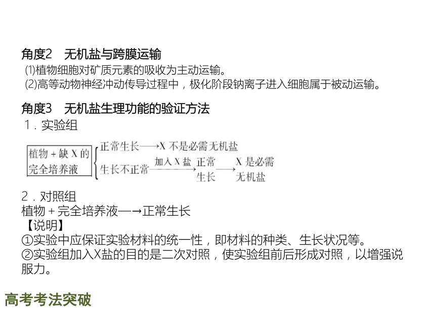 【理想树600分考点 700分考法】 2016届高考生物专题复习课件：专题1   细胞的分子组成（共42张PPT）