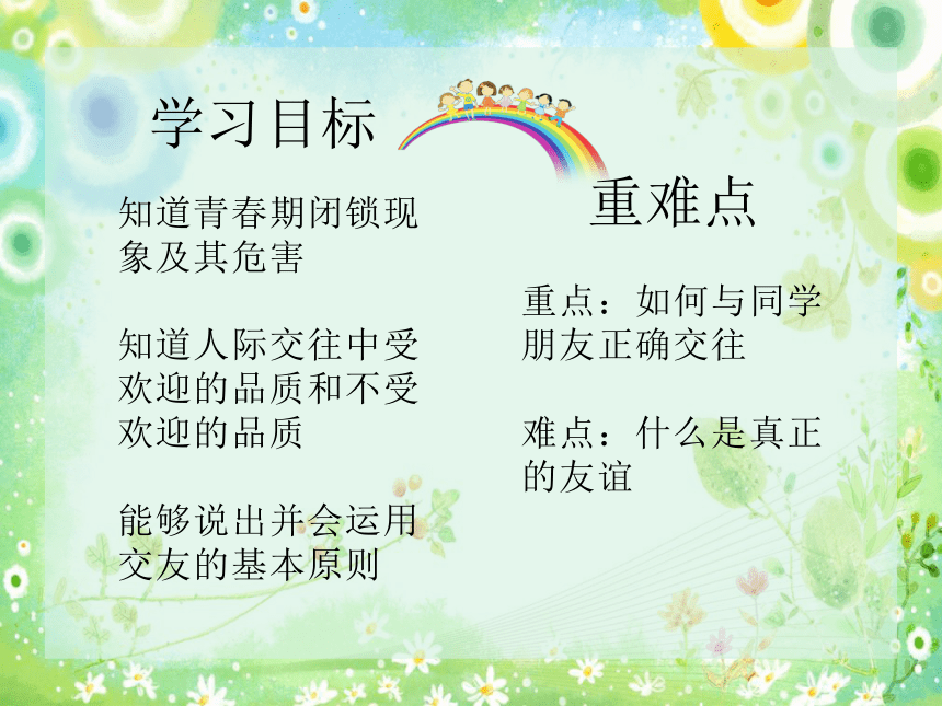 人教版政治八年级上册：3-1 《同学 朋友》优教课件 （共15张PPT）