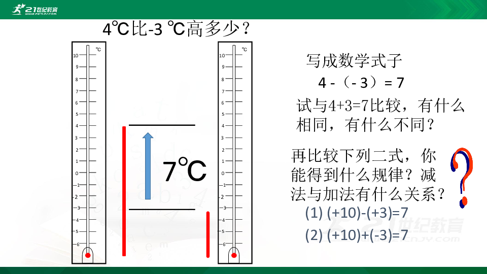 2.5 有理数的减法课件