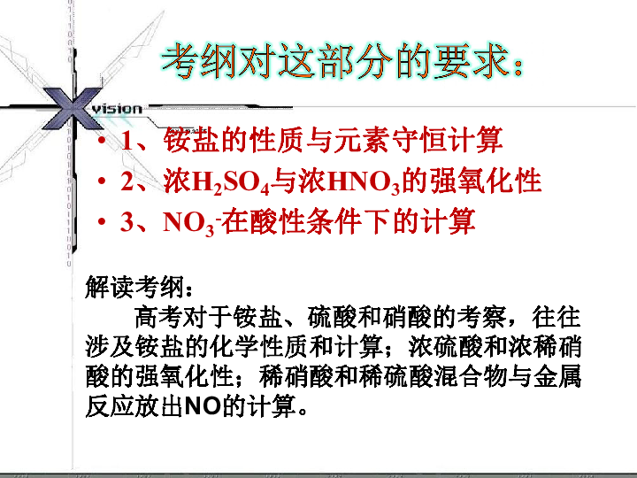 人教版高中化学必修一第四章第四节 氨、硝酸、硫酸习题课 课件（18张）