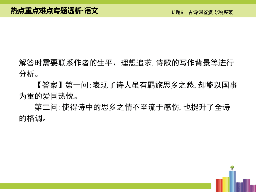 【热点重点难点专题透析】2016届高考语文二轮复习细致讲解课件专题5 古诗词鉴赏专项突破（共262张PPT）