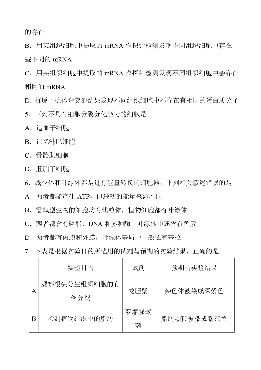 安徽省黄山市2016-2017学年高二下学期期末考试生物试题