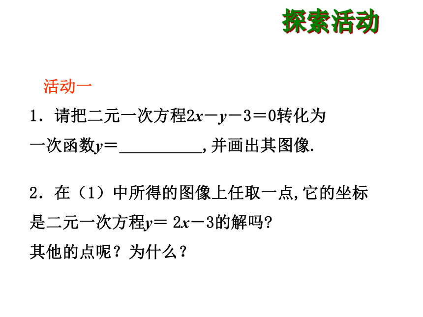 12.3  一次函数与二元一次方程课件（15张PPT）