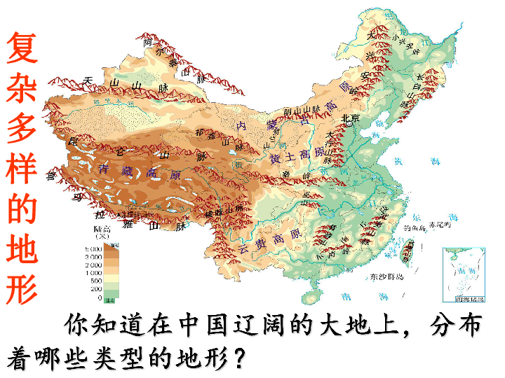 复杂多样的地形 课件