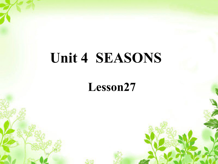 Unit 4 Seasons Lesson 27 课件