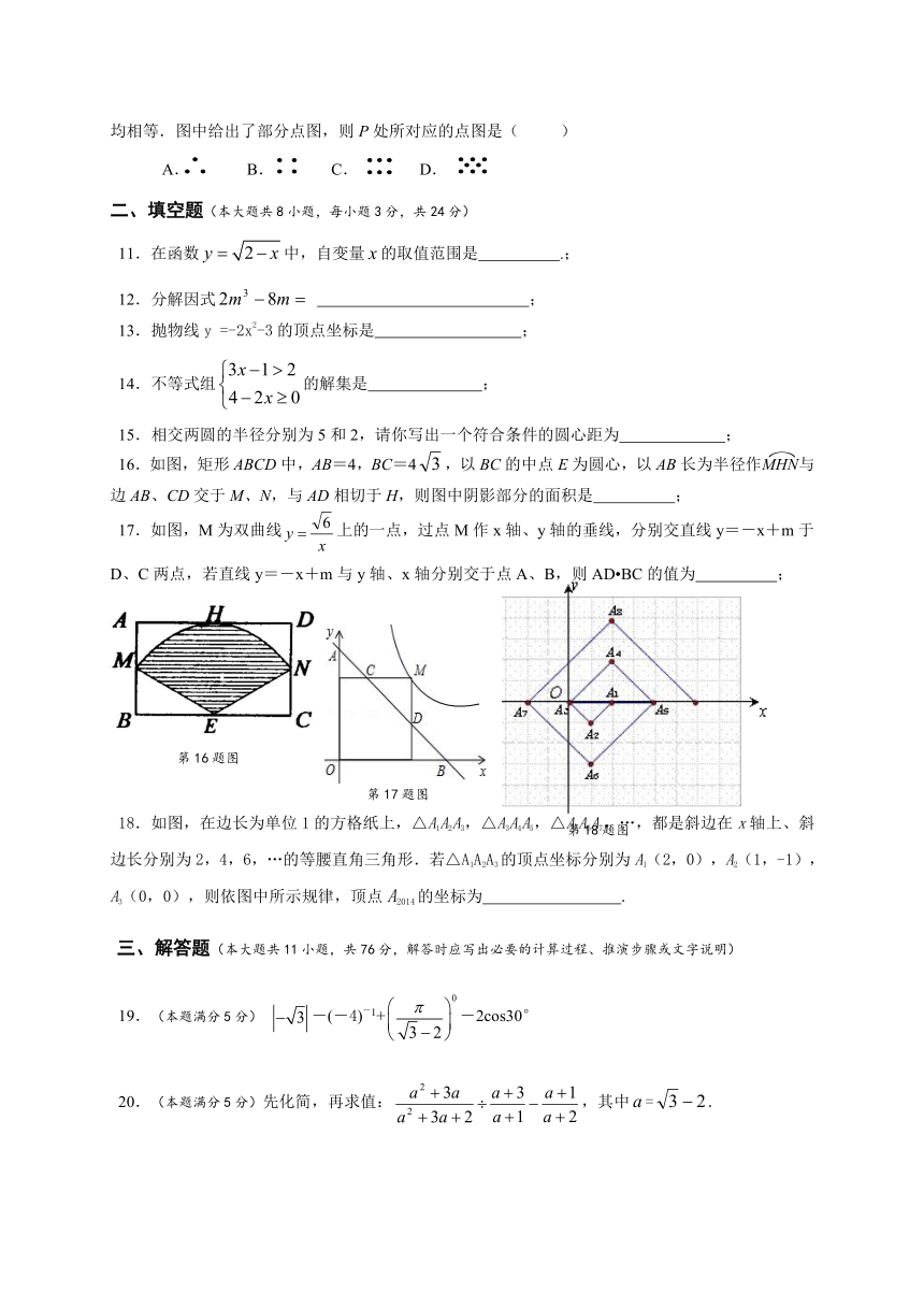 江苏省苏州立达中学2014年中考一模数学试题（附答案）